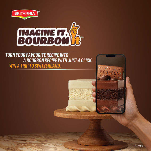 Britannia The Original Bourbon Chocolate Cream Biscuits | Trans Fat-free | Buy 4 Get 1 Free