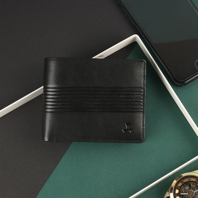 Mochi Men's Genuine Leather Wallet | 21-66-11 | Black