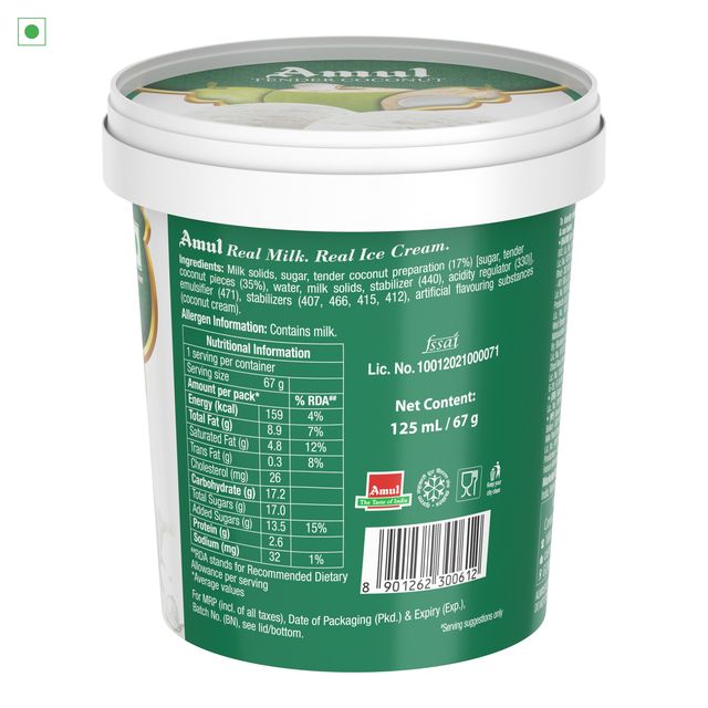 Amul Tender Coconut Ice Cream
