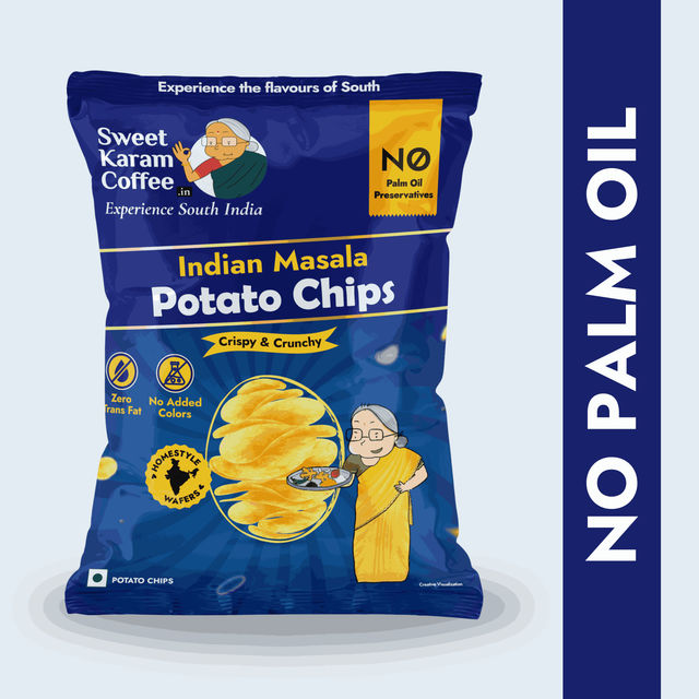 Sweet Karam Coffee Indian Masala Potato Chips - No Palm Oil