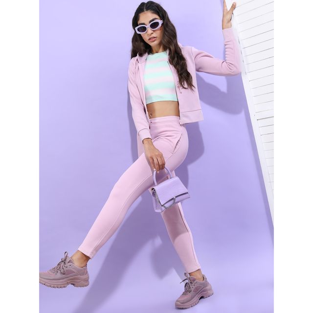 Tokyo Talkies Women's Slim Fit Track Pants | Purple - 32