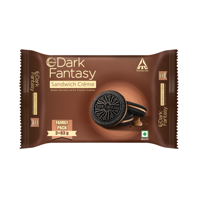 Sunfeast Dark Fantasy Crème | Made With Real Chocolate 249 g Combo