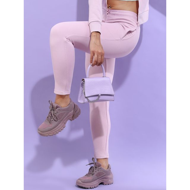 Tokyo Talkies Women's Slim Fit Track Pants | Purple - 32