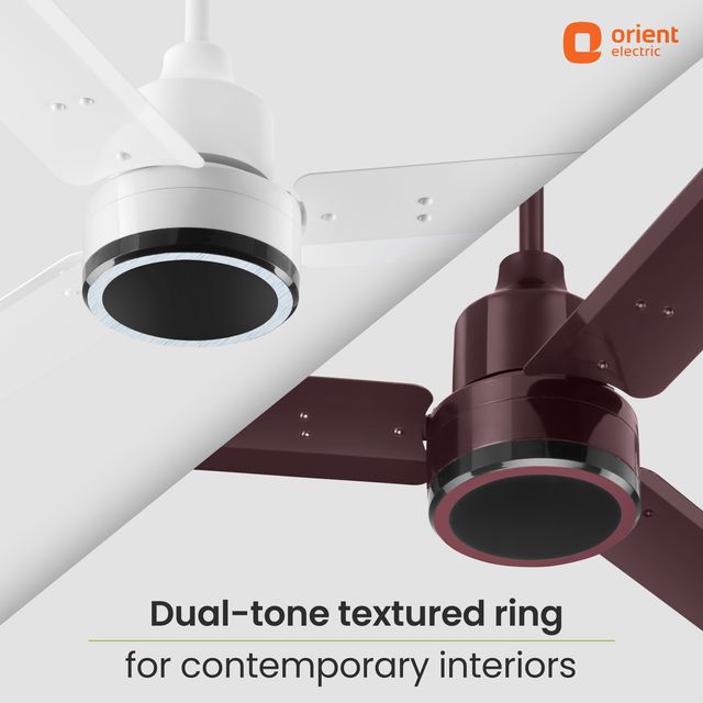 Orient Electric Zeno BLDC Ceiling Fan, 1200mm, Remote Control, BEE 5-star rated, Brown