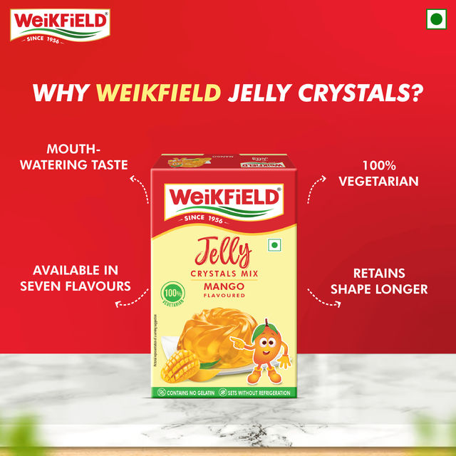 Weikfield Jelly Crystals Mango Flavour Carton(90gms) & Weikfield Jelly Crystals Delicious Orange Flavor Carton(90gms) Combo