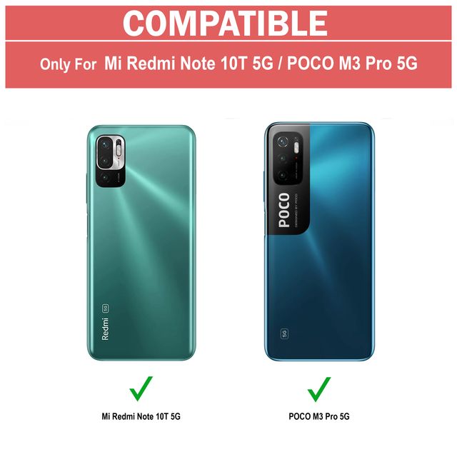Zapcase Back Cover for Poco M3 Pro | Redmi Note 10T 5G | Matte-Black