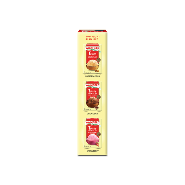 Weikfield Freeze Ice-cream Mix Powder | Vanilla Flavor | 100% Vegetarian | Carton