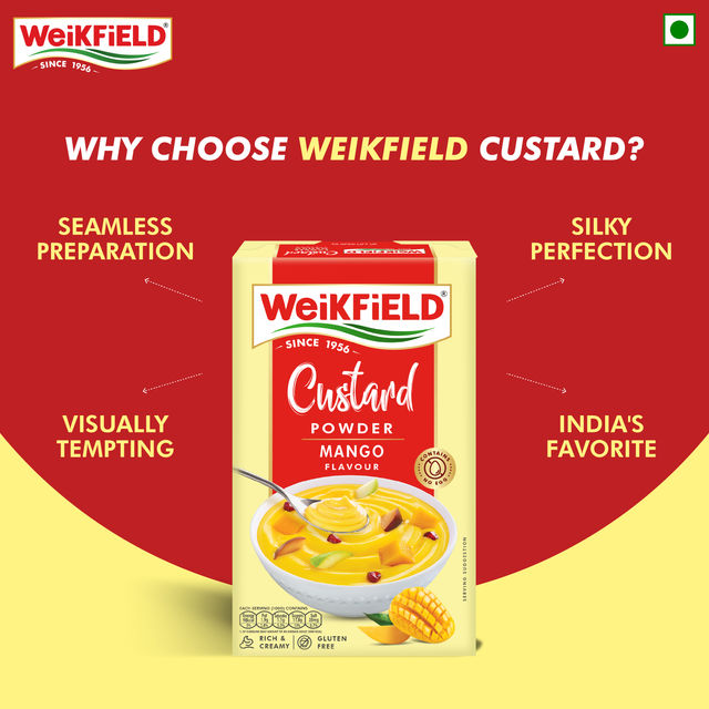 Weikfield Custard Powder Vanilla Flavour Carton(200gms) & Weikfield Custard Powder Mango Flavoured Carton(75gms) Combo