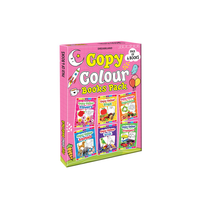 Dreamland Copy Colour Book - 1 to 6 (Pack) | Gift for kid | Gift Pack | Coloring Books for kid, 96 Pages