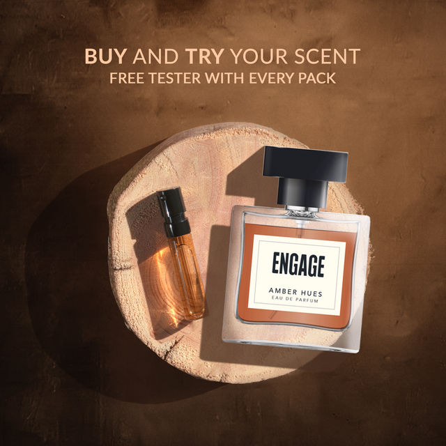 Nestle Nestle Munch Chocolate(38gms) & Engage Amber Hues Perfume For Men, Ambery & Warm Scent, Free 3Ml Tester(100ml) Combo