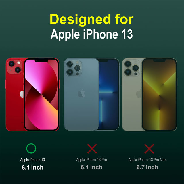 Zapcase Back Cover for Apple iPhone 13 | Magic-DarkGreen