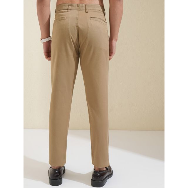 Highlander Men's Slim Tapered Chino Trouser | Khaki - 34