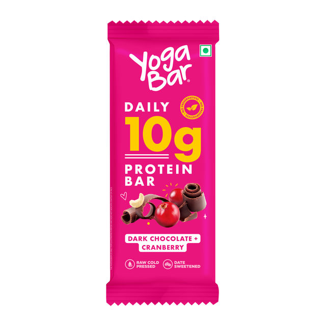 Yogabar 10 Grams Protein Bars | Chocolate Chip And Cranberry | Protein Blend And Premium Whey 50 g Combo