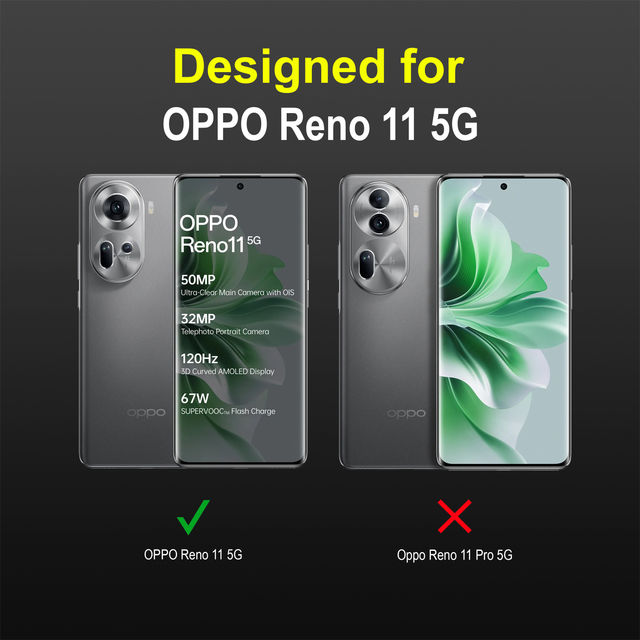 Zapcase Back Cover for OPPO Reno 11 5G | Magic-Black