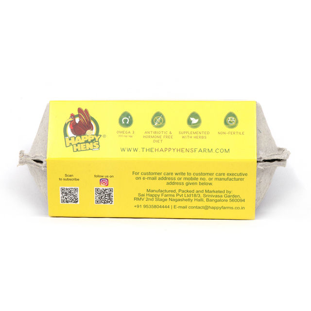 HAPPY HENS Free Range Omega-3 Enriched Eggs