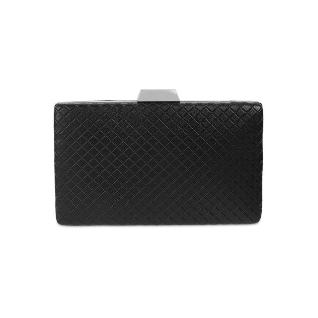 Metro Women's Quilted Faux Leather Clutch | Black - One Size