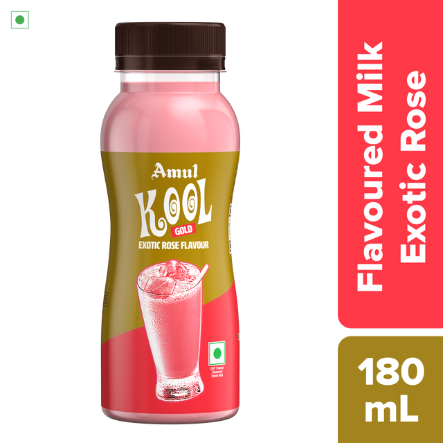 Amul Gold Kool Exotic Rose Flavoured Milk 180 ml Combo