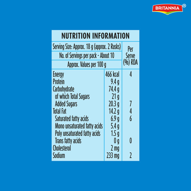 Britannia Toastea Milk Rusk 182 g Combo