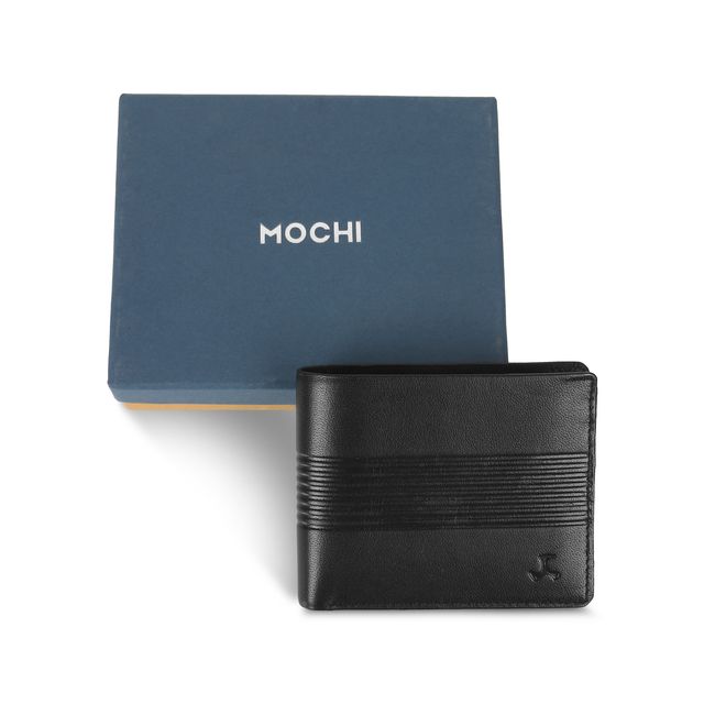 Mochi Men's Genuine Leather Wallet | 21-66-11 | Black
