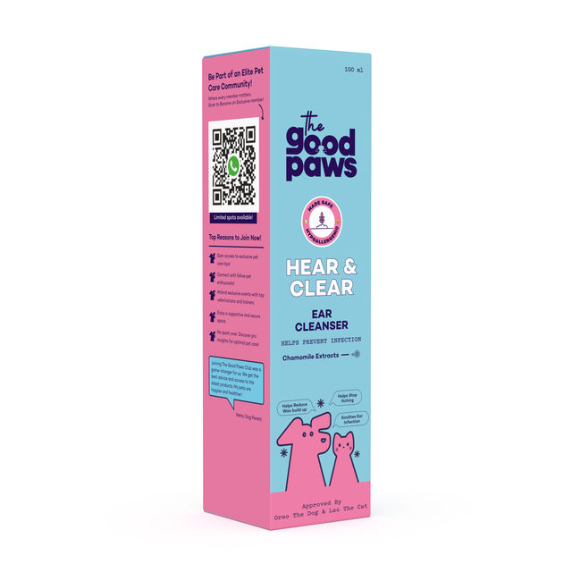 The Good Paws Hear & Clear Ear Cleanser For Dogs And Cats (Helps Prevent Infection)