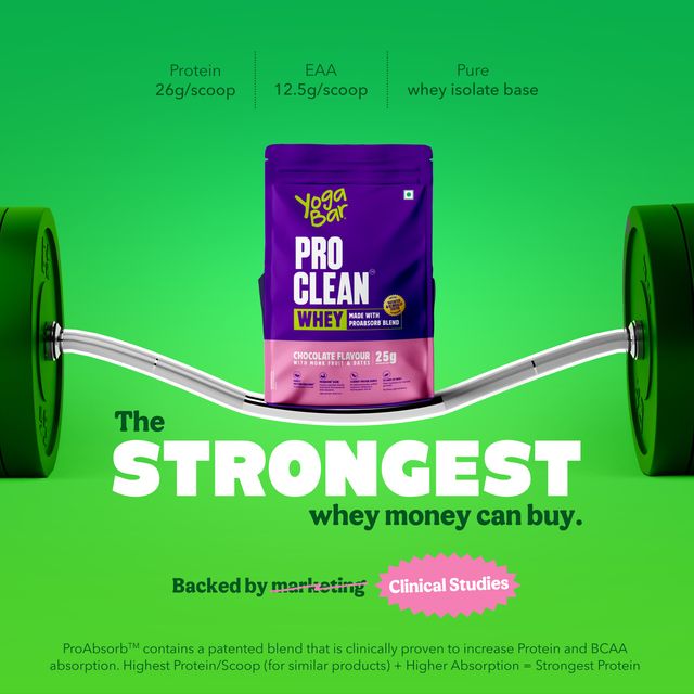 Yogabar Whey Protein - Wpi + Wpc Dark Chocolate Flavour Whey Protein With Dates & Monk Fruit