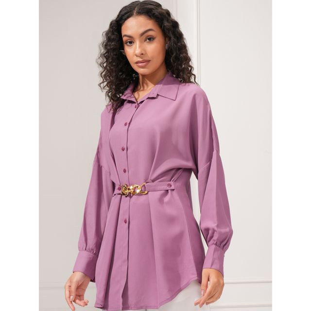 Buy Tokyo Talkies Women's Button Down Front Pocket Detailed Shirt