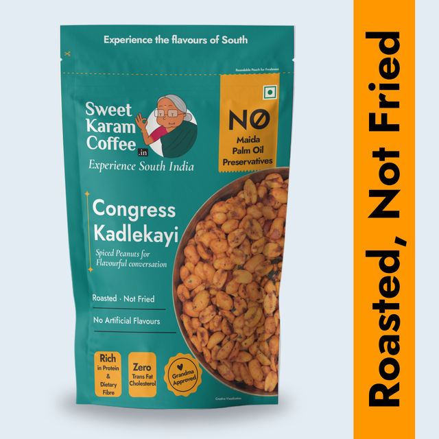 Sweet Karam Coffee Spiced Peanuts (Congress Kadlekayi)