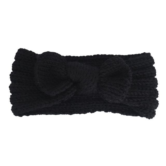 Fabseasons Women's Solid Acrylic Blend Headband | Black | 2 - 10 years