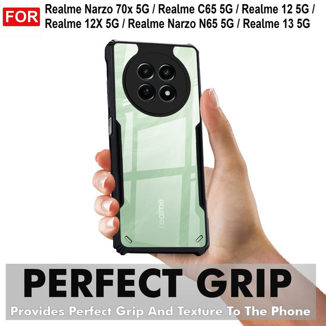Zapcase Back Cover for Realme Narzo 70x 5G | Matte-Black