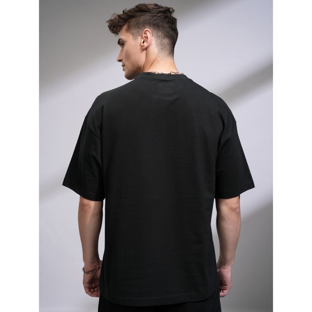 Highlander Men's Oversized Dropshoulder Round Neck T-shirt - Star Wars | Black | XL