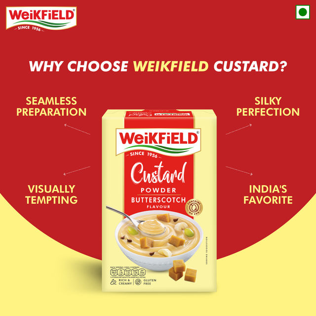 Weikfield Custard Powder Butterscotch Flavoured Carton(75gms) & Weikfield Custard Powder Kesar Pista Flavor Carton(75gms) Combo