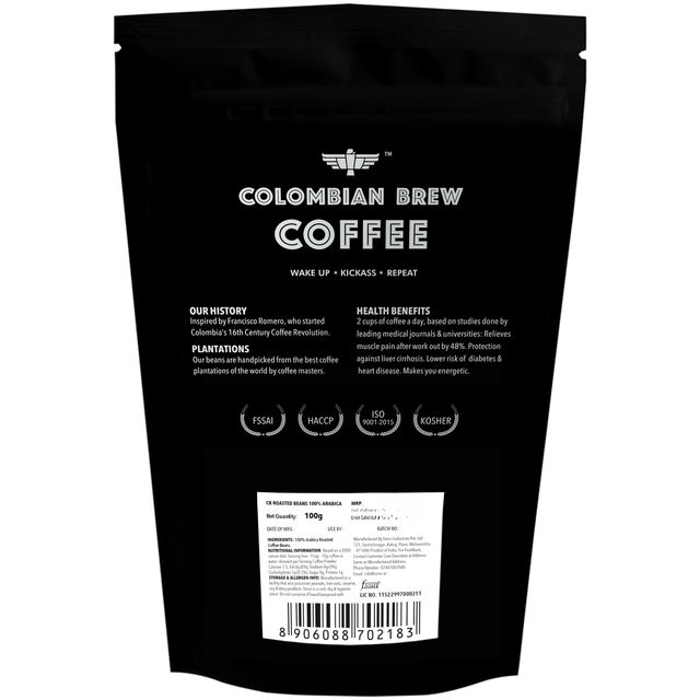 Colombian Brew Dark 100% Arabica Roast Coffee Beans