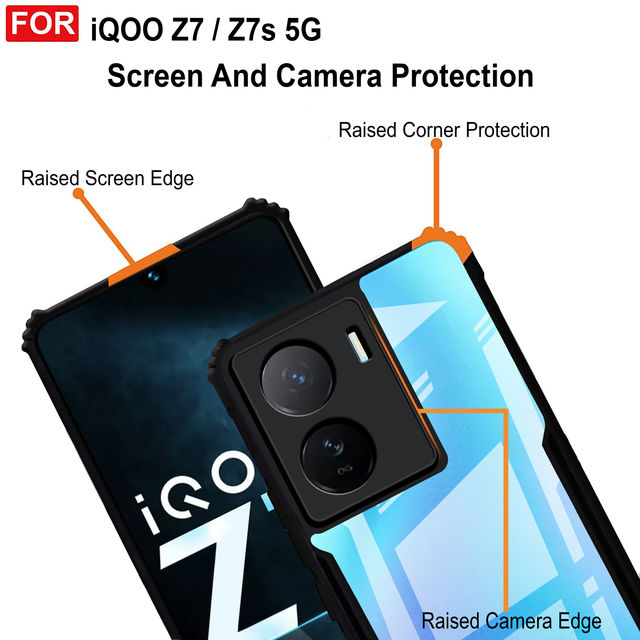 Zapcase Back Cover for iQOO Z7 5G | IQOO Z7s 5G | Matte-Black