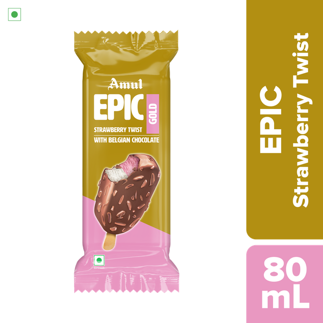 Amul Epic Strawberry Twist Gold Ice Cream Stick