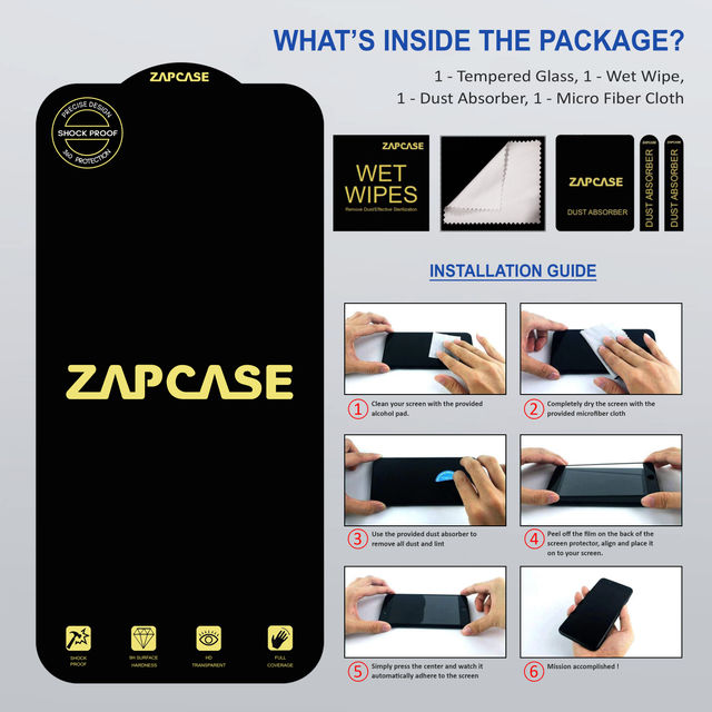 Zapcase Edge To Edge Tempered Glass for Samsung Galaxy M05 | Clear