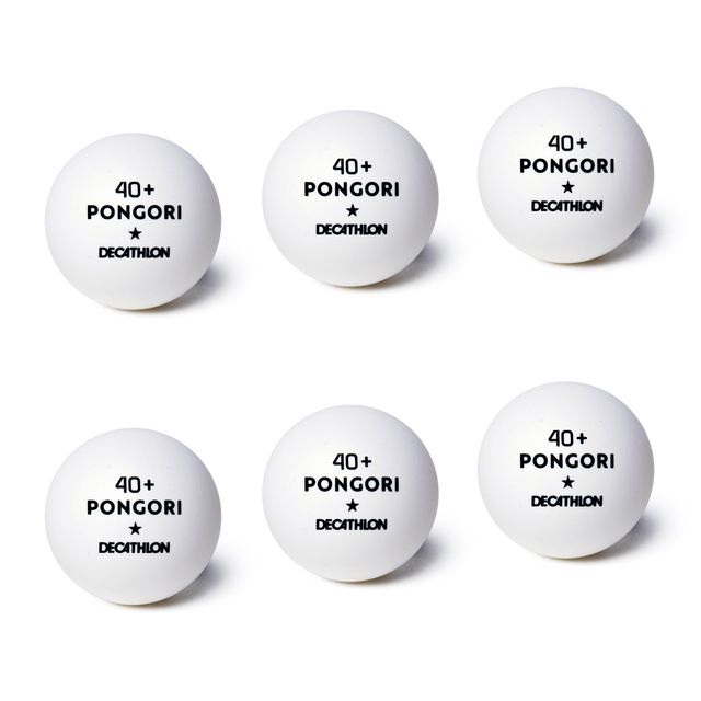 Pongori By Decathlon | Table Tennis Balls 1* 40 - Pack of 6