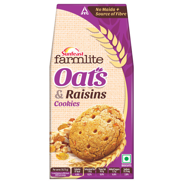 Sunfeast Farmlite Biscuit - Cookies - Oats & Raisins 150 g Combo
