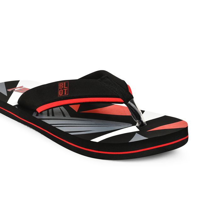 Paragon Blot Black Ultra-Stylish Everyday Flip Flops For Men - 6