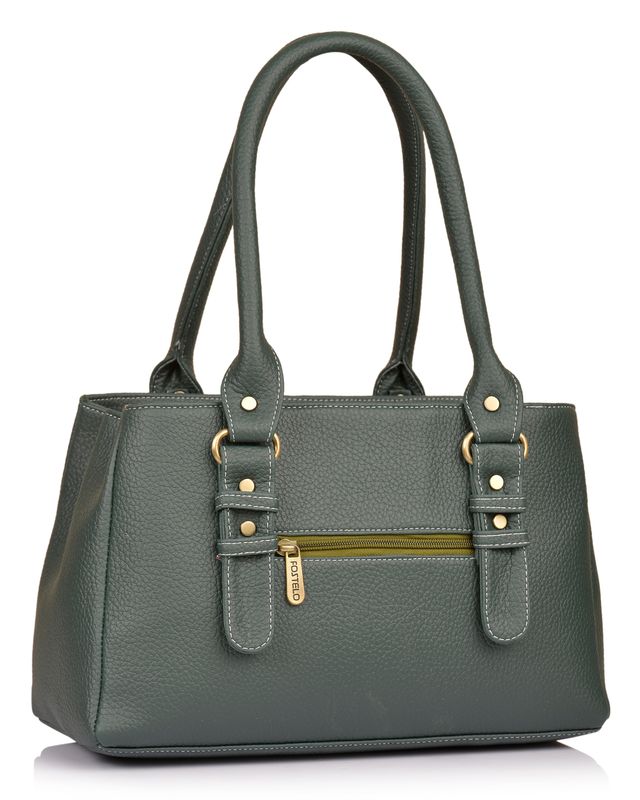 Fostelo Women's Vegan Leather Westside Handbags Shoulder Hobo Bag Ladies Purse | Green | Large