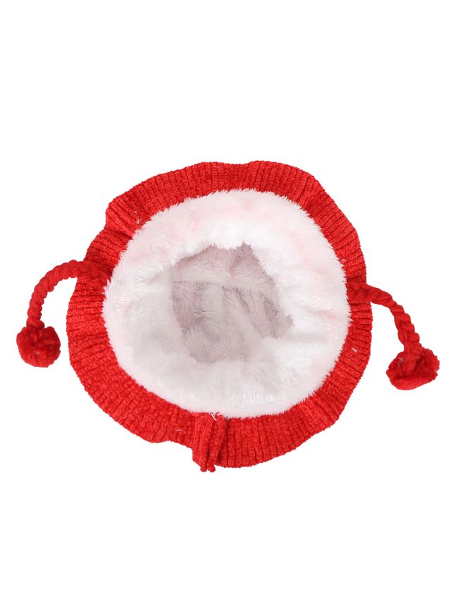 Fabseasons Unisex Faux Fur Bucket Hat | Red | 2 - 5 years