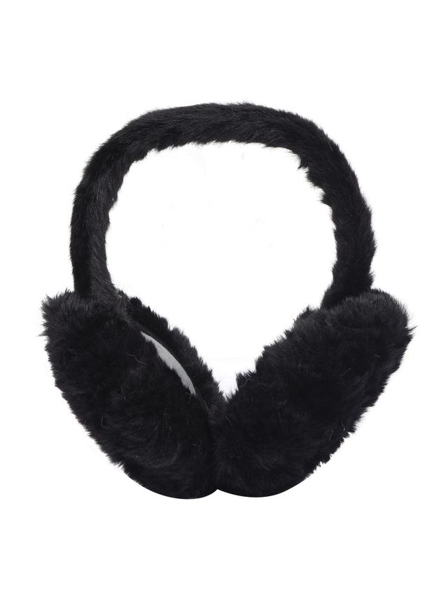 Fabseasons Women's Faux Fur Winter Earmuffs | Black - One Size