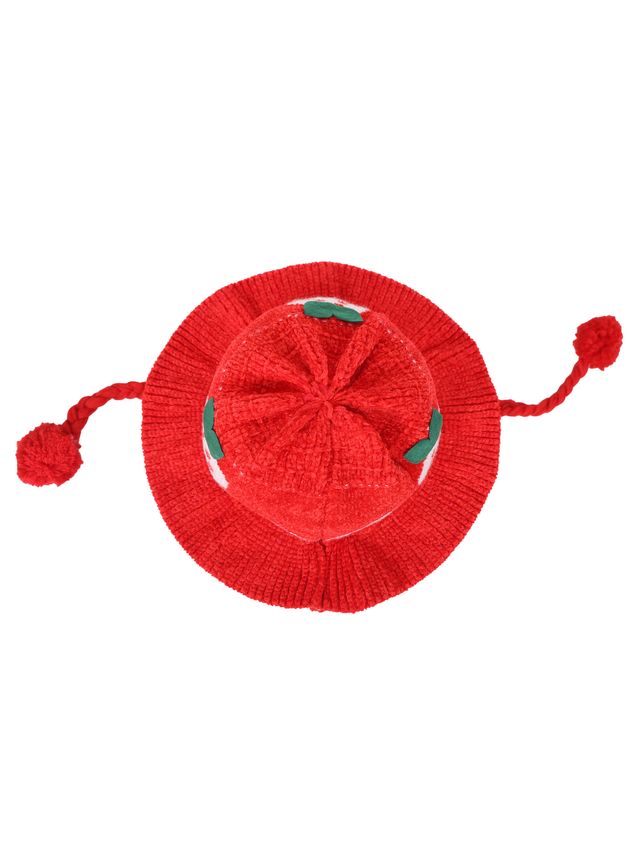 Fabseasons Unisex Faux Fur Bucket Hat | Red | 2 - 5 years