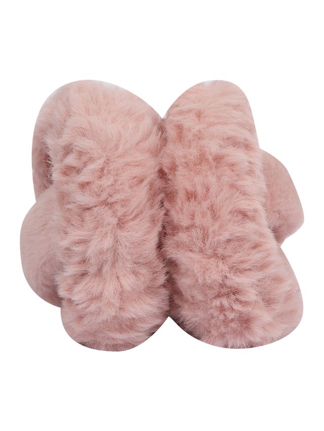 Fabseasons Women's Solid Faux Fur Winter Earmuffs | Peach - Free Size