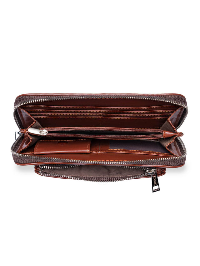 Zouk Royal Indian Peacock Motif Classic Zipper Wallet (CFC) - Multicolour