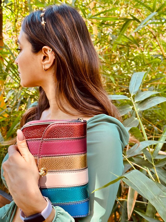 Accessorize London Women's Edie Rainbow Cross-Body Bag | Multicolorcolor