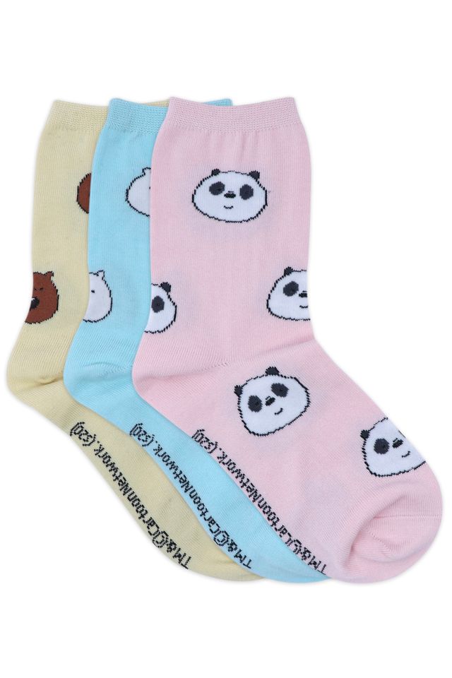 Balenzia Women's Combed Cotton and Spandex High Ankle Socks | Multicolour - UK 4 - 7