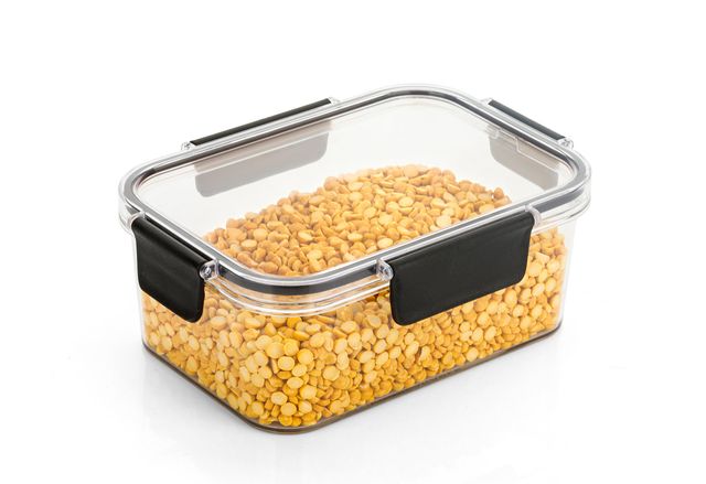 HAZEL Plastic Rectangle Container -1200 ml Airtight | Leak Proof | Microwave Safe