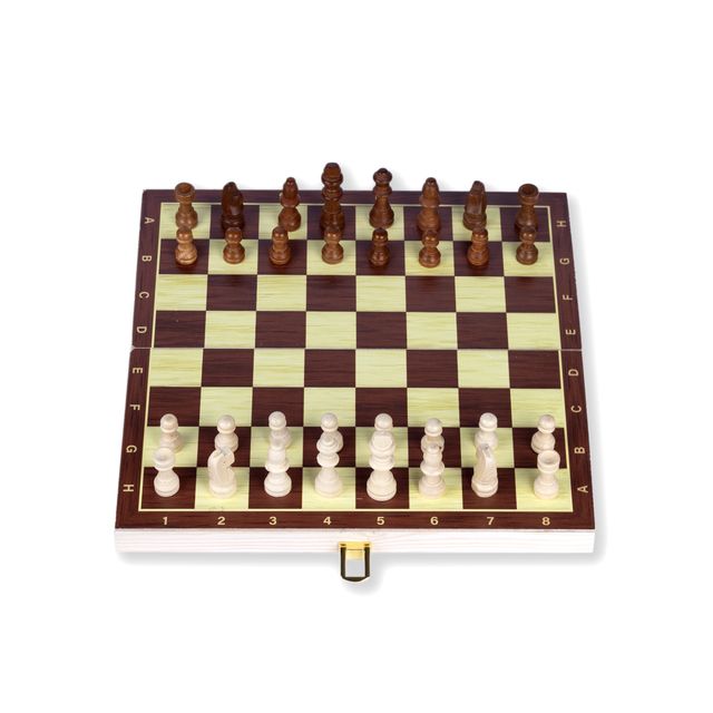 Abk Wooden Chess With Wooden Coins 12 x 12