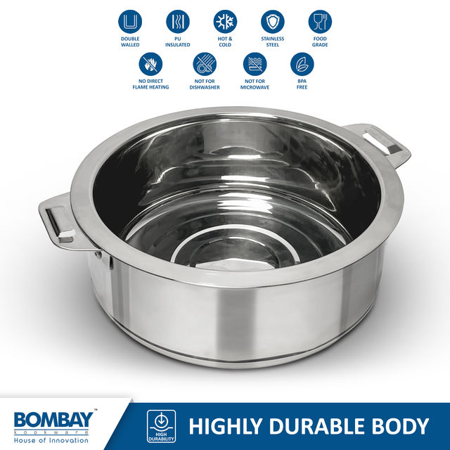 Bombay Kookware Della Casserole Set Pack Of 2 (2.7 L And 1.0 L)