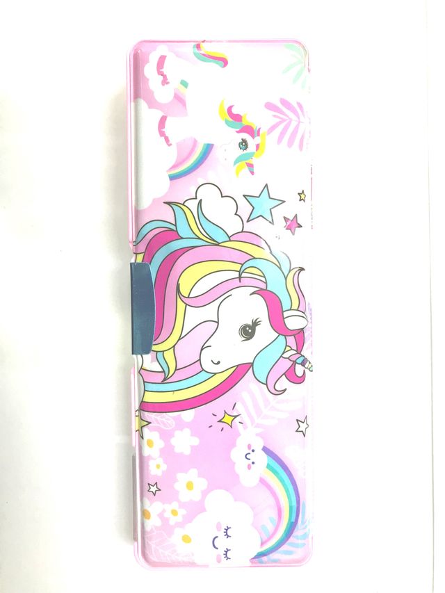 Chrome 892 Unicorn Design Magnetic Stationery Box With Integrated Calculator 